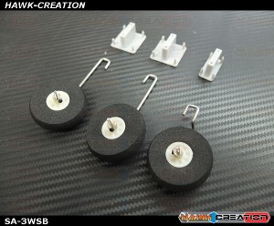 SkyAngel Landing Wheels Set B (For 50mm EDF or Apx 500mm Wing Size)